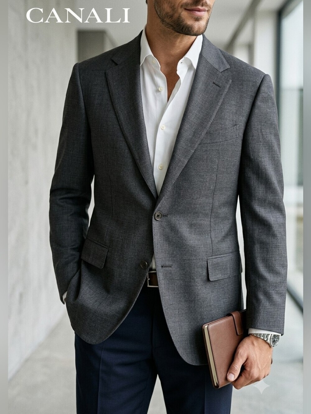 Canali Charcoal Blazer